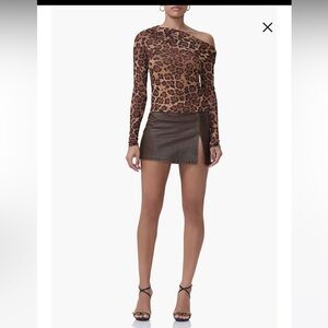 AFRM Olivia Faux Leather Miniskirt / NWT